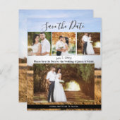 Rustic Country Field Wedding Photo Save the Date (Voorkant / Achterkant)
