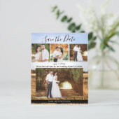Rustic Country Field Wedding Photo Save the Date (Staand voorkant)