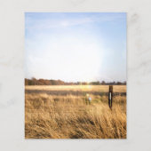 Rustic Country Field Wedding Photo Save the Date (Achterkant)