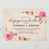 Rustic Country Floral verlovingskaart Kaart (Voorkant / Achterkant)