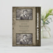 Rustic Country Foto Afstuderen Annountion Aankondiging (Staand voorkant)