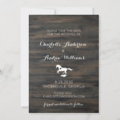 Rustic Country Foto personaliseert Pet Horse Weddi Save The Date (Achterkant)