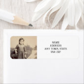 Rustic Country Girl Retour Adreslabel Etiket (Insitu)