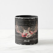 Rustic Country Glam Flowers & Antlers Chic Boho Mok (Midden)
