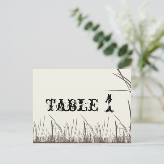 Rustic Country Grasslands Tafelnummer (Staand voorkant)