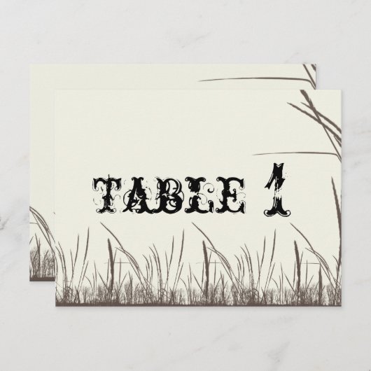 Rustic Country Grasslands Tafelnummer (Voorkant / Achterkant)