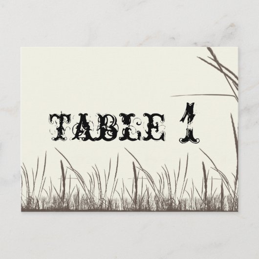Rustic Country Grasslands Tafelnummer (Voorkant)