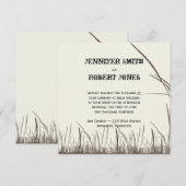 Rustic Country Grasslands Wedding Invitations Kaart (Voorkant / Achterkant)