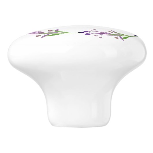 Rustic Country Greenery Wreath Keramische Knop (Zijkant)