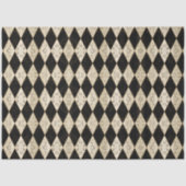 Rustic Country Harlequin Tan en Black Decoupage Tissuepapier (Voorkant)