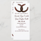 Rustic Country Hoefijzer Wedding Programs Programmakaart (Voorkant / Achterkant)
