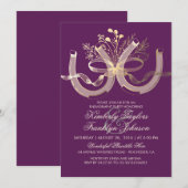 Rustic Country Hoefijzers Gold Engagement Party Kaart (Voorkant / Achterkant)