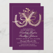 Rustic Country Hoefijzers Gouden repetitiediner Kaart (Voorkant / Achterkant)