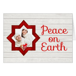 Rustic Country Kaart met kerstfoto's