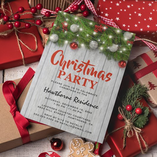 Rustic Country Kerstfeest Kaart