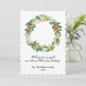 Rustic Country Kerstfeestdag, foto niet gemaakt Feestdagenkaart (Staand voorkant)