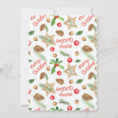 Rustic Country Kerstfeestdag, foto niet gemaakt Feestdagenkaart (Achterkant)