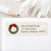 Rustic Country Kerstmis Wreated Address Label (Insitu)