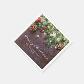 Rustic Country Kerstvakantie Feest Servetten (Hoek)