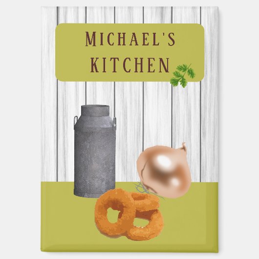 Rustic Country Kitchen with Name Magnet (Voorkant)