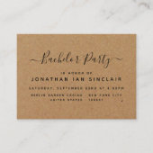 Rustic Country Kraft Bachelor Party Ticket Invite (Voorkant)