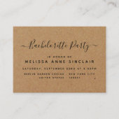 Rustic Country Kraft Bachelorette Party Ticket (Voorkant)