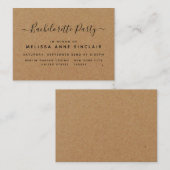 Rustic Country Kraft Bachelorette Party Ticket (Voorkant / Achterkant)