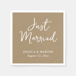 Rustic Country Kraft Paper Wedding Napkins Servet