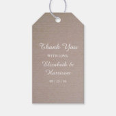 Rustic Country Kraft Wedding Dank je wel Cadeaulabel (Voorkant)