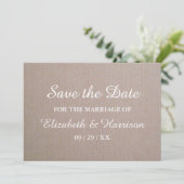Rustic Country Kraft Wedding Save the Date (Staand voorkant)