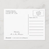 Rustic Country Kraft Wedding Save the Date Aankondigingskaart (Achterkant)