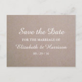 Rustic Country Kraft Wedding Save the Date Aankondigingskaart (Voorkant)