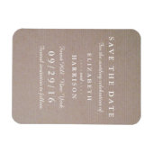 Rustic Country Kraft Wedding Save the Date Magneet (Horizontaal)