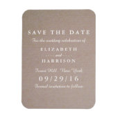 Rustic Country Kraft Wedding Save the Date Magneet (Verticaal)