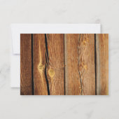 Rustic Country Lace Twine Wood Wedding RSVP (Achterkant)