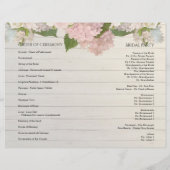 Rustic Country Lace Wood Floral Ceremony Programme (Achterkant)