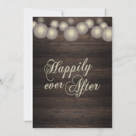 Rustic Country Lantern Barn Huwelijksuitnodiging Kaart (Achterkant)