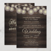 Rustic Country Lantern Barn Huwelijksuitnodiging Kaart (Voorkant / Achterkant)