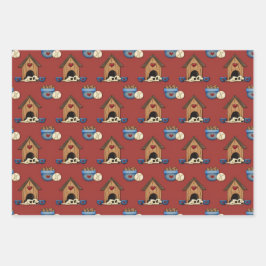 Rustic Country Love Dogs Inpakpapier Vel