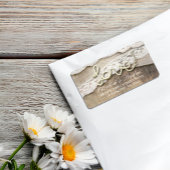 Rustic Country Love Rope Burlap Lace Wood Wedding Etiket