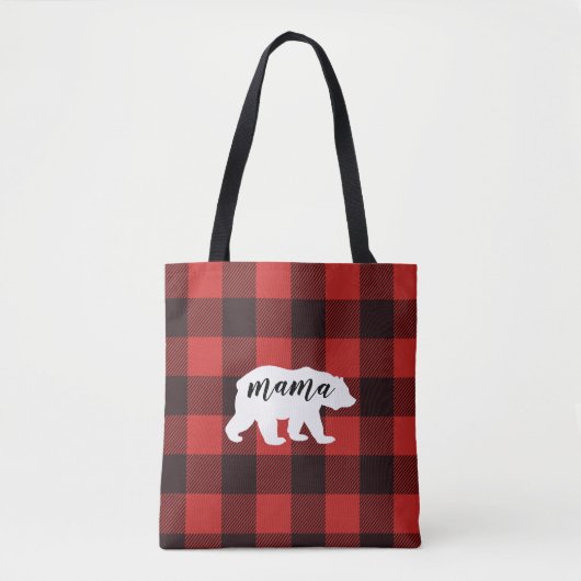 Rustic Country Mama Beer Flannel Pset Pattern Tote Bag (Voorkant)