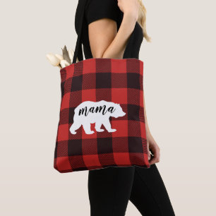Rustic Country Mama Beer Flannel Pset Pattern Tote Bag
