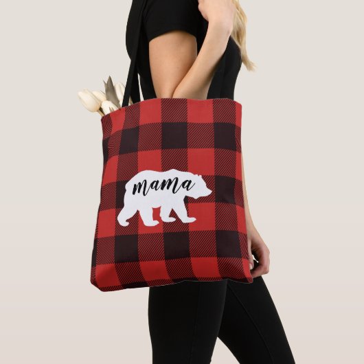 Rustic Country Mama Beer Flannel Pset Pattern Tote Bag (Dichtbij)