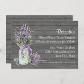 Rustic Country Mason Jar Lace in Lavender Floral Kaart (Voorkant / Achterkant)