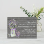 Rustic Country Mason Jar Lace in Lavender Floral Kaart (Staand voorkant)