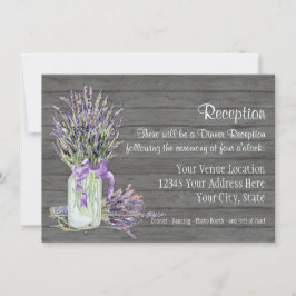 Rustic Country Mason Jar Lace in Lavender Floral Kaart