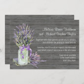 Rustic Country Mason Jar Lace in Lavender Floral Kaart (Voorkant / Achterkant)