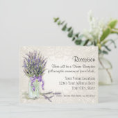 Rustic Country Mason Jar Lace in Lavender Floral Kaart (Staand voorkant)