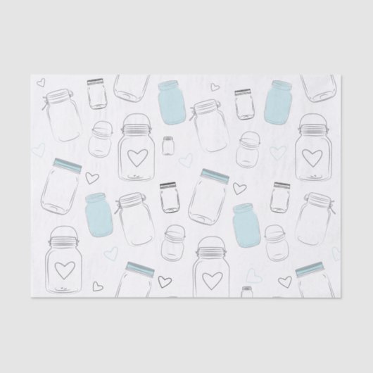 Rustic Country Mason Jars Party Tissuepapier (Voorkant)