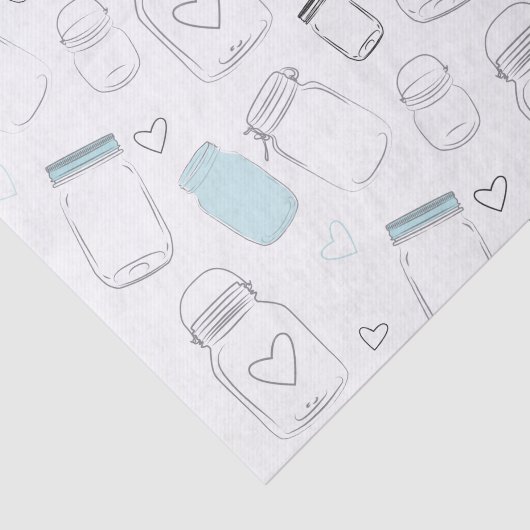 Rustic Country Mason Jars Party Tissuepapier (Detail)